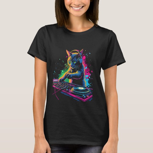 Musikkatze T-Shirt (Vorderseite)