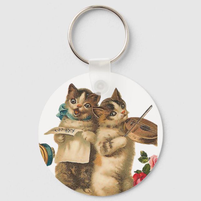 Musikkatzen Schlüsselanhänger (Vorderseite)