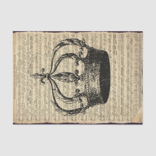 Musikkern und Kronen Seidenpapier (Vorderseite)