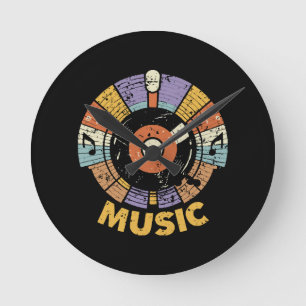Musikklassiker Retro Runde Wanduhr