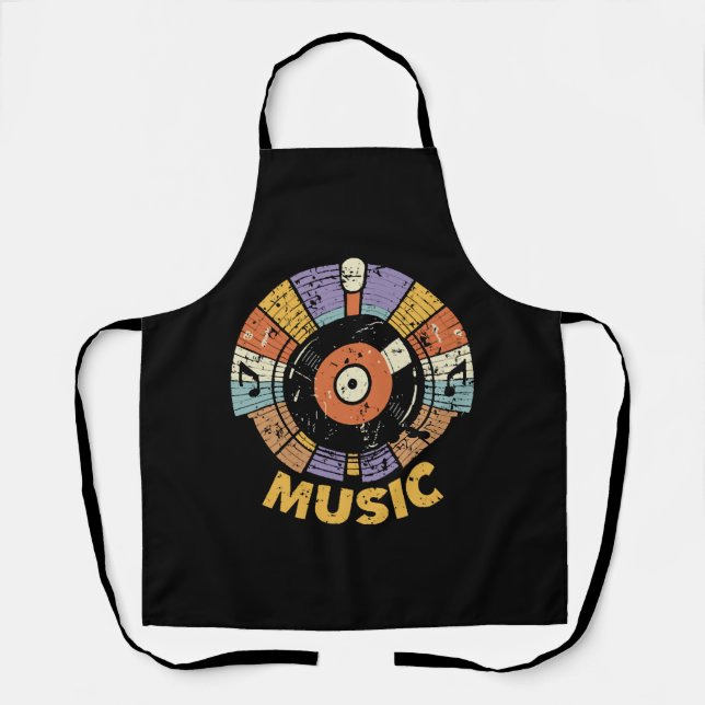 Musikklassiker Retro Schürze (Vorderseite)