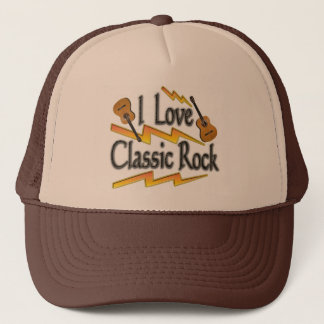 Musikklassischer Rockhut (I Liebe Classic Rock) Truckerkappe