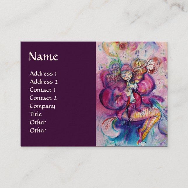 MUSIKKLOWN VISITENKARTE (Vorderseite)