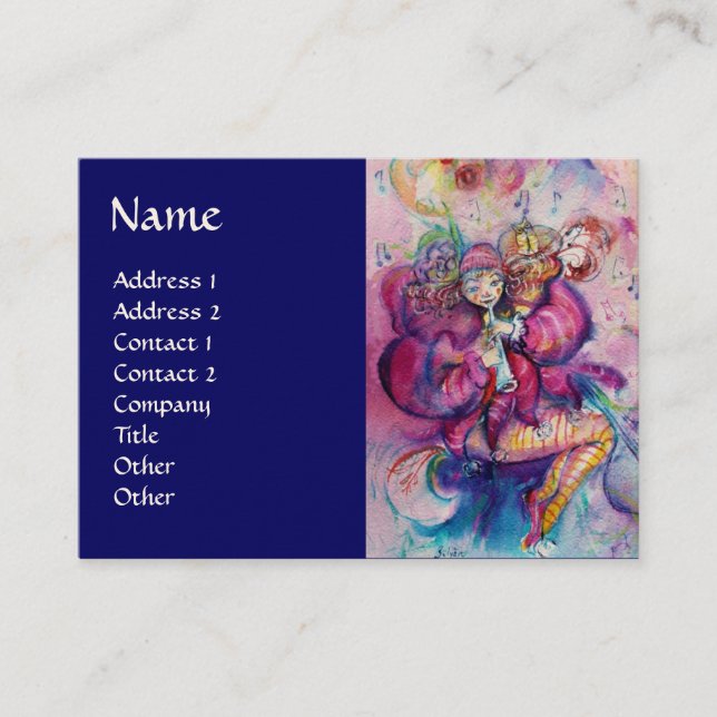 MUSIKKLOWN VISITENKARTE (Vorderseite)