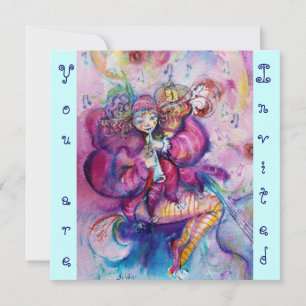 MUSIKKOLUH, rosa blau Einladung