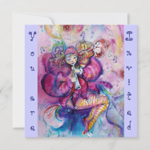 MUSIKKOLUH, rosa blau Einladung