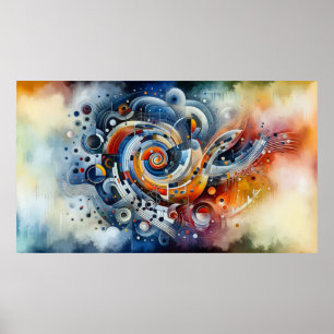 Musikkomposition - lyrisch abstraktes Stück 06 Poster