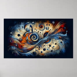 Musikkomposition - lyrisch abstraktes Stück 07 Poster