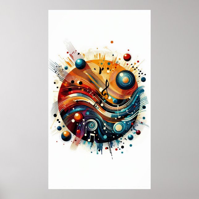 Musikkomposition - lyrisch abstraktes Stück 10 Poster (Vorne)