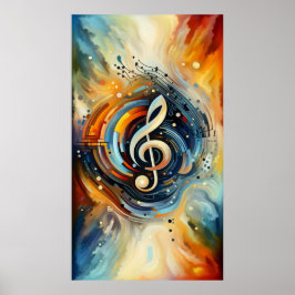 Musikkomposition - lyrisch abstraktes Stück 11 Poster