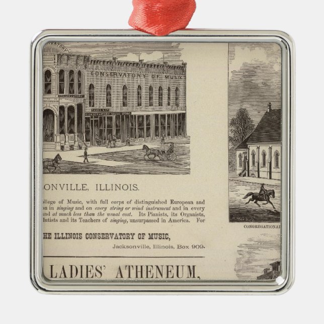 Musikkonservatorium, Schule, Kirche Silbernes Ornament (Vorne)