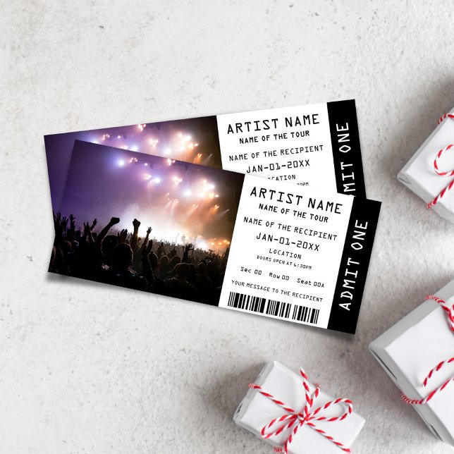 Musikkonzert Ticket-Geschenk Einladung (Music Concert Ticket Invitation)