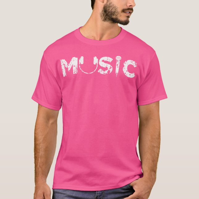 Musikkopfhörer und Mikrofon gestört T-Shirt (Vorderseite)