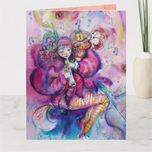 MUSIKKULTUR MIT PINKEN GLITZERN Happy Birthday Karte