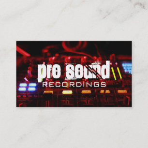 Musikkünstler des beruflichen Tonstudios Visitenkarte