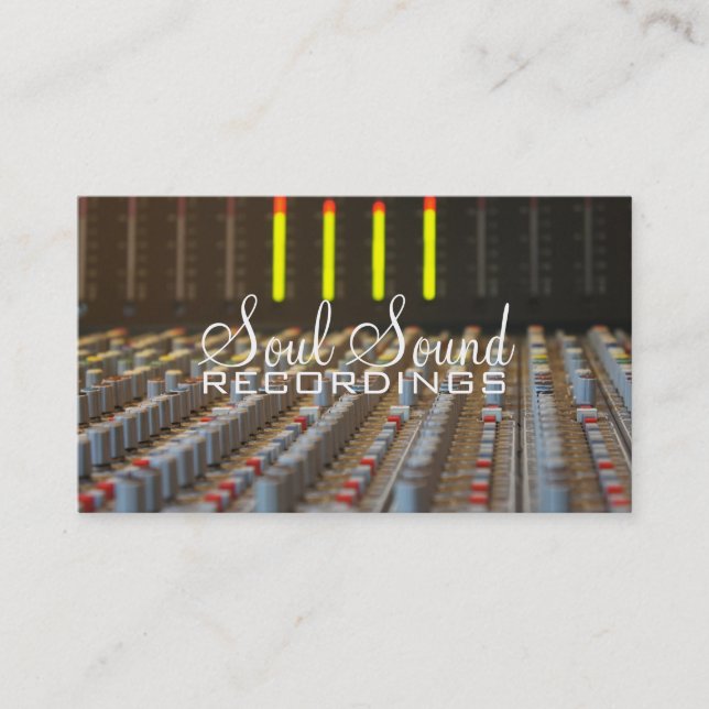 Musikkünstler des beruflichen Tonstudios Visitenkarte (Vorderseite)