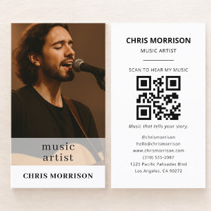 Musikkünstler-QR-Code-Foto Visitenkarte