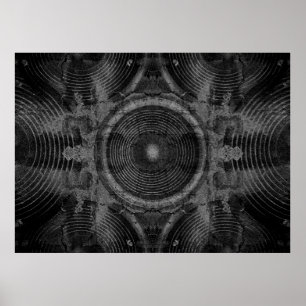 Musiklautsprecher an einer rissigen Wand Poster