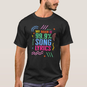 Musiklehrer cottagecore Mein Gehirn Ist 99 9 Liedt T-Shirt