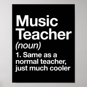 Musiklehrer definieren Spaß an der Schule Poster