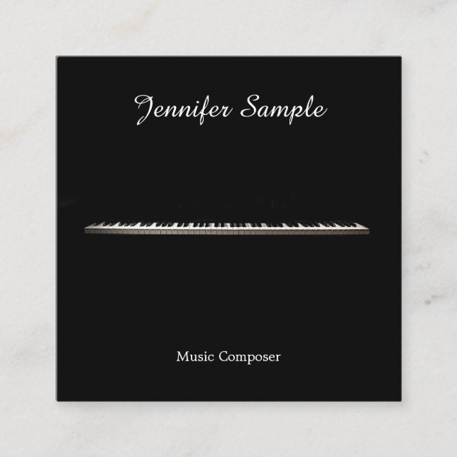 Musiklehrer Elegante Moderne Vorlage Quadratische Visitenkarte (Vorderseite)