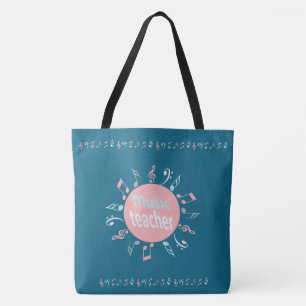 Musiklehrer elegante Noten blauer Hintergrund
