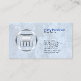 Musiklehrer Fett Piano Keys Icon Business Card Visitenkarte