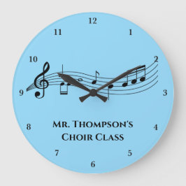 Musiklehrer für Notenband Custom Music Class Große Wanduhr