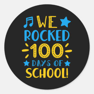 Musiklehrer - Glücklicher 100. Tag der Schule Wir Runder Aufkleber