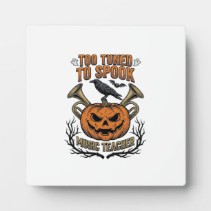 Musiklehrer Halloween-Kürbisgravur-Shirt De Fotoplatte