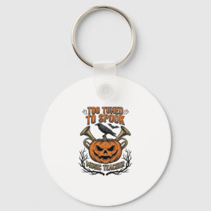 Musiklehrer Halloween-Kürbisgravur-Shirt De Schlüsselanhänger