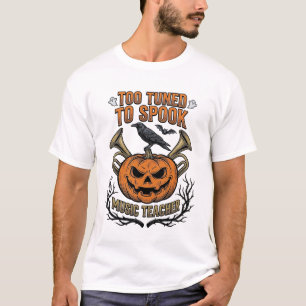 Musiklehrer Halloween-Kürbisgravur-Shirt De T-Shirt