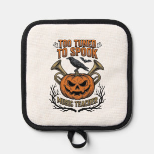 Musiklehrer Halloween-Kürbisgravur-Shirt De Topflappen