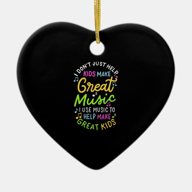 Musiklehrer - Hilfe für Kinder, Musikgeschenke zu  Keramik Ornament (Vorne)
