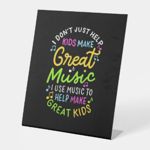 Musiklehrer - Hilfe für Kinder, Musikgeschenke zu Sockelschild