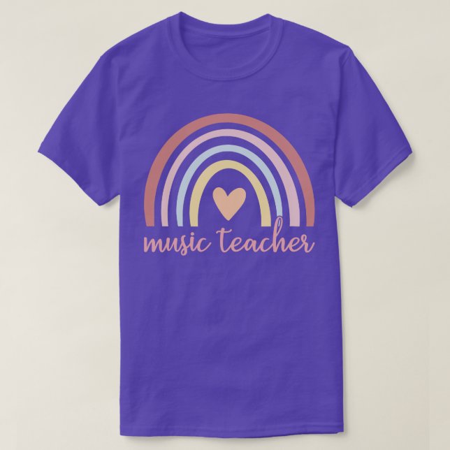 Musiklehrer I Boho Rainbow T-Shirt (Design vorne)