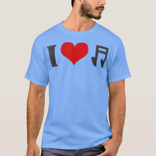 Musiklehrer I Liebe Musik mit Herz und Musiknote T-Shirt