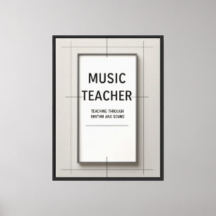 Musiklehrer Leinwanddruck