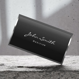 Musiklehrer Modernes Metal Gerahmt Visitenkarte