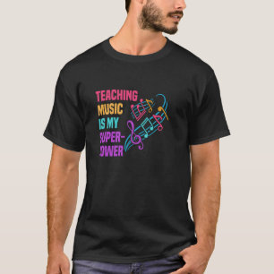 Musiklehrer Musik unterrichten ist meine Superkra T-Shirt