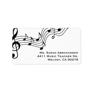 Musiklehrer Musiker Rücksendeetikett Adressaufkleber