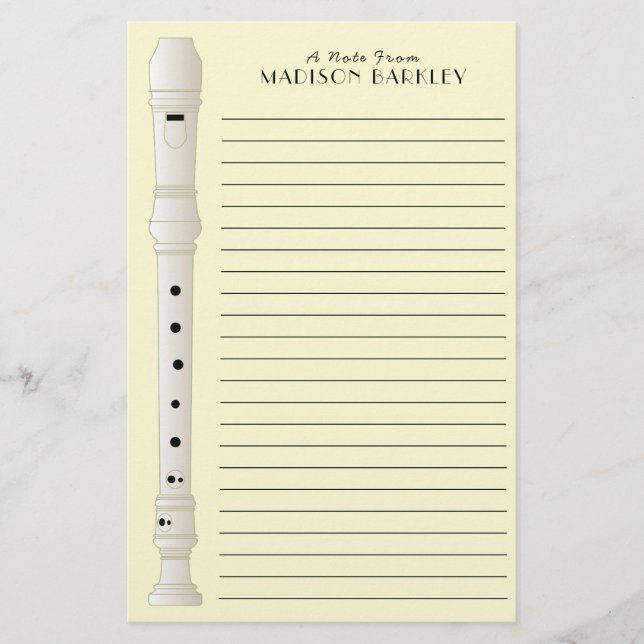 Musiklehrer-Musikkapelle Briefpapier (Vorderseite)