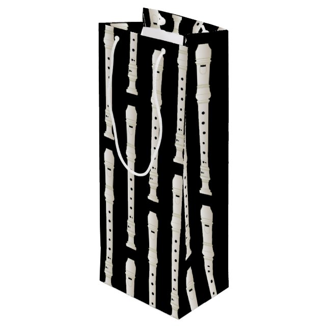 Musiklehrer-Musikkapelle Geschenktüte Für Weinflaschen (Rückseite Schrägansicht)