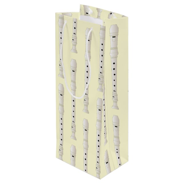 Musiklehrer-Musikkapelle Geschenktüte Für Weinflaschen (Rückseite Schrägansicht)