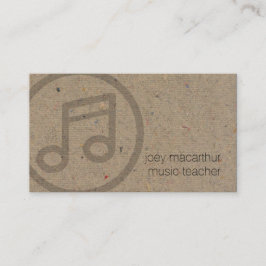 Musiklehrer Musiknote Icon Musiker Visitenkarte