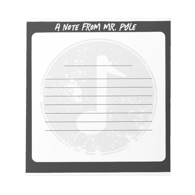 Musiklehrer Notepad Notizblock (Vorderseite)