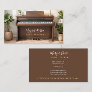 Musiklehrer Pianist Visitenkarte