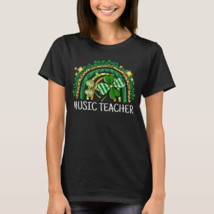 Musiklehrer Rainbow Lucky St Patrick's Day Shamr T-Shirt