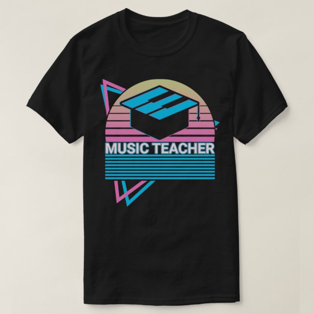 Musiklehrer Retro-Geschenk T-Shirt (Design vorne)