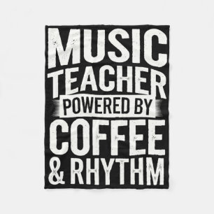 Musiklehrer unterstützt von Kaffee und Rhythmus Fleecedecke